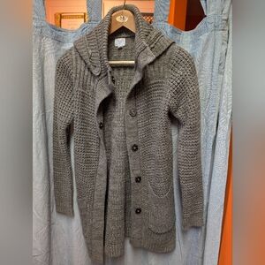 John + Jenn Gray Button-Up Cardigan Coat